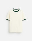 Dark green ringer tee