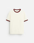 Burgundy ringer tee