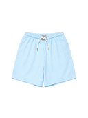 Dorian Seersucker Swim Shorts – Light Blue Stripe