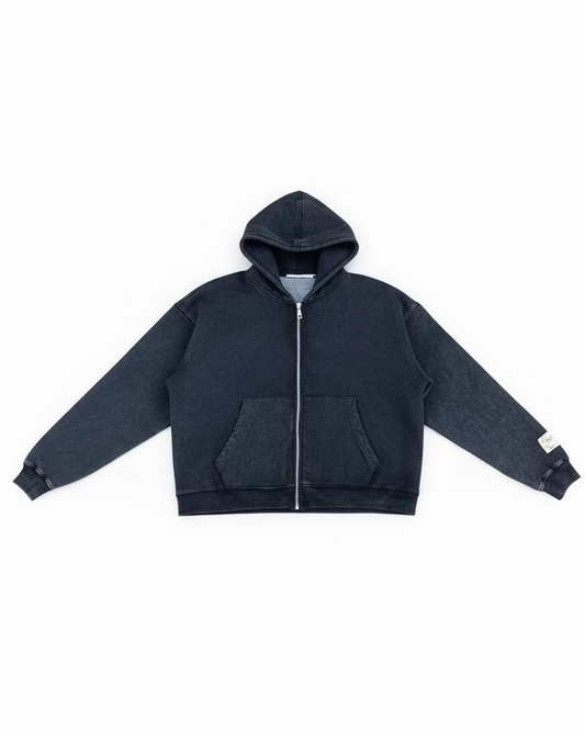 Zip-Hoodie Stone Grey