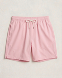 Dorian men's swim shorts in pink, lightweight quick-dry swim trunks with drawstring waist, front view