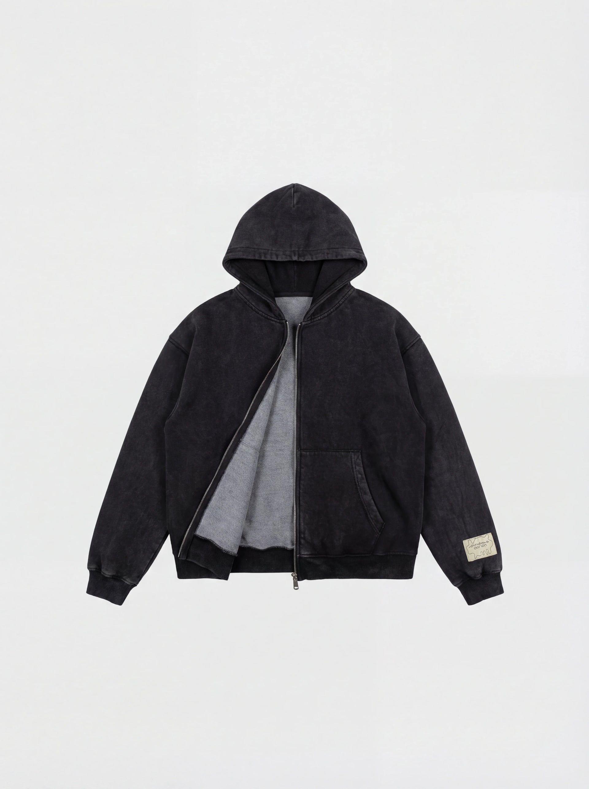 Zip-Hoodie Stone Grey – dorian