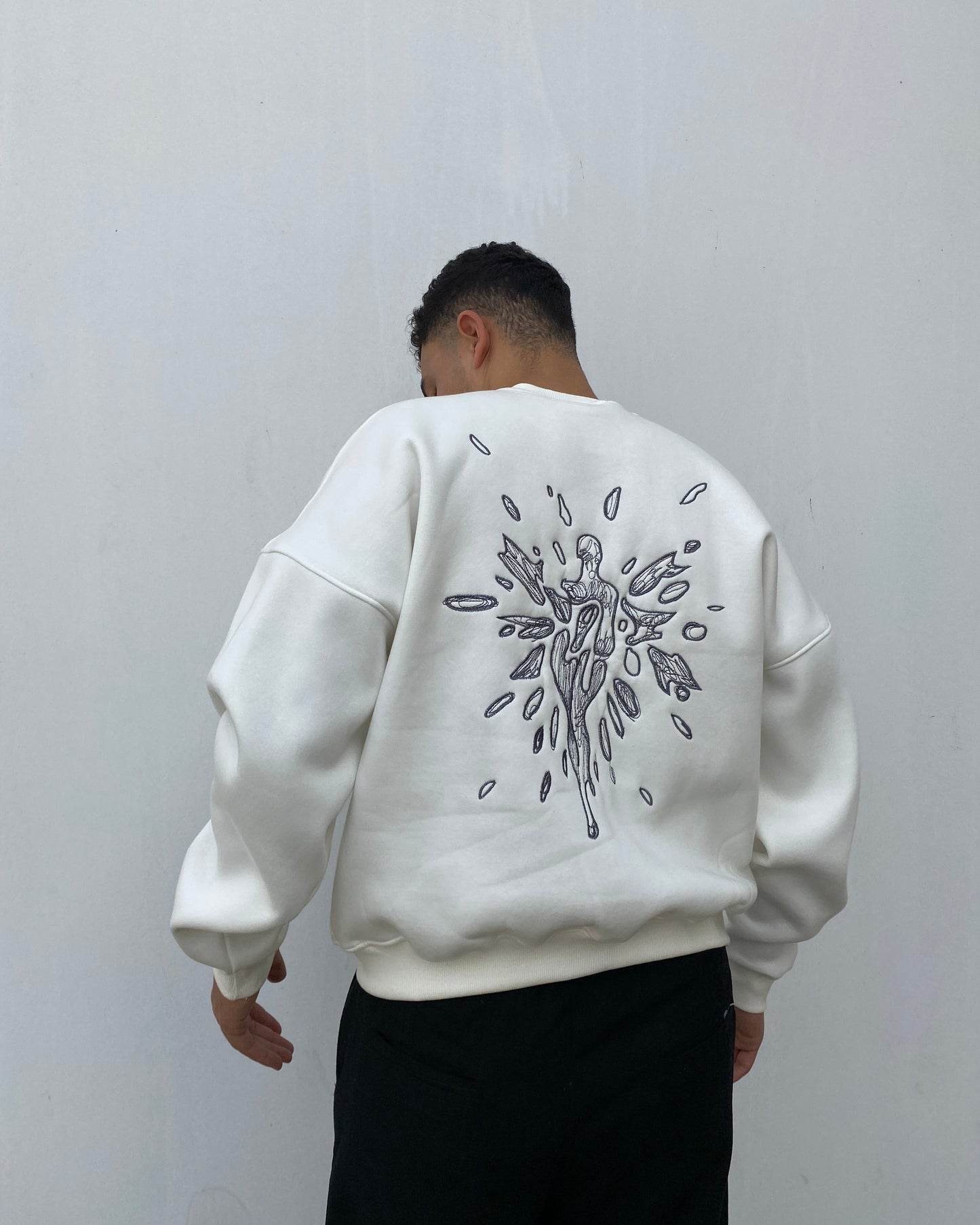 Crewneck sweater off-white